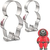 LILIAO Astronaut Cookie Cutter Set, 2 Pcs, Robot Biscuit Bread Sandwich Cutters, Stainless Steel