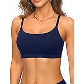 Women Sports Bra Swimsuit Top - Swim Bra Bikini Top Only 2026 Scoop Neck Bathing Suit
