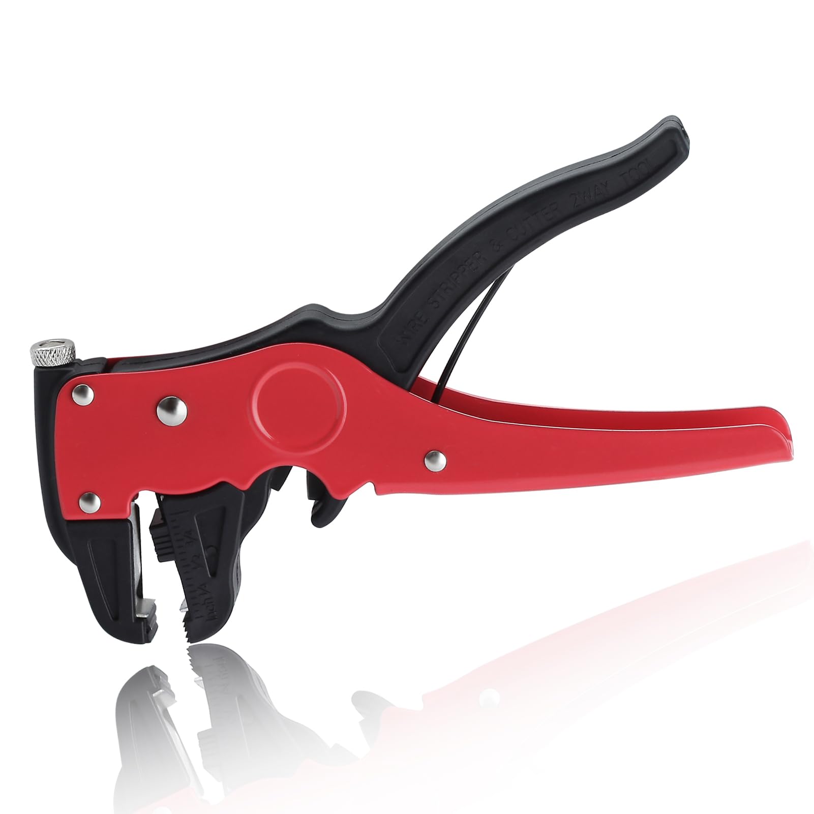 SPEEDWOX Automatic Wire Stripper with Cutter Adjustable 10-24 AWG Cable Stripper Tool Self Adjusting 2 in 1 Wire Strippers Cable Cutter for Industrial and Home Repair for Narrow Spaces