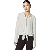 Theory Womens Button-Down Tie-Waist Blouse