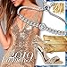 NINASUN s Bracelet Gifts for Her 925 Sterling Silver Adjustable Chain Bangle Sparkling Cubic Zirconia Fine Fashion Jewelry Birthday Gifts Present Her Ladies Girls Girlfriend Wife Mother
