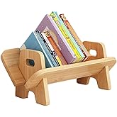 Wood Desktop Bookshelf, Children Tabletop Tilted Bookcases, Book Organizer Bookshelves Storage Rack for CDs/Magazine/Books Di