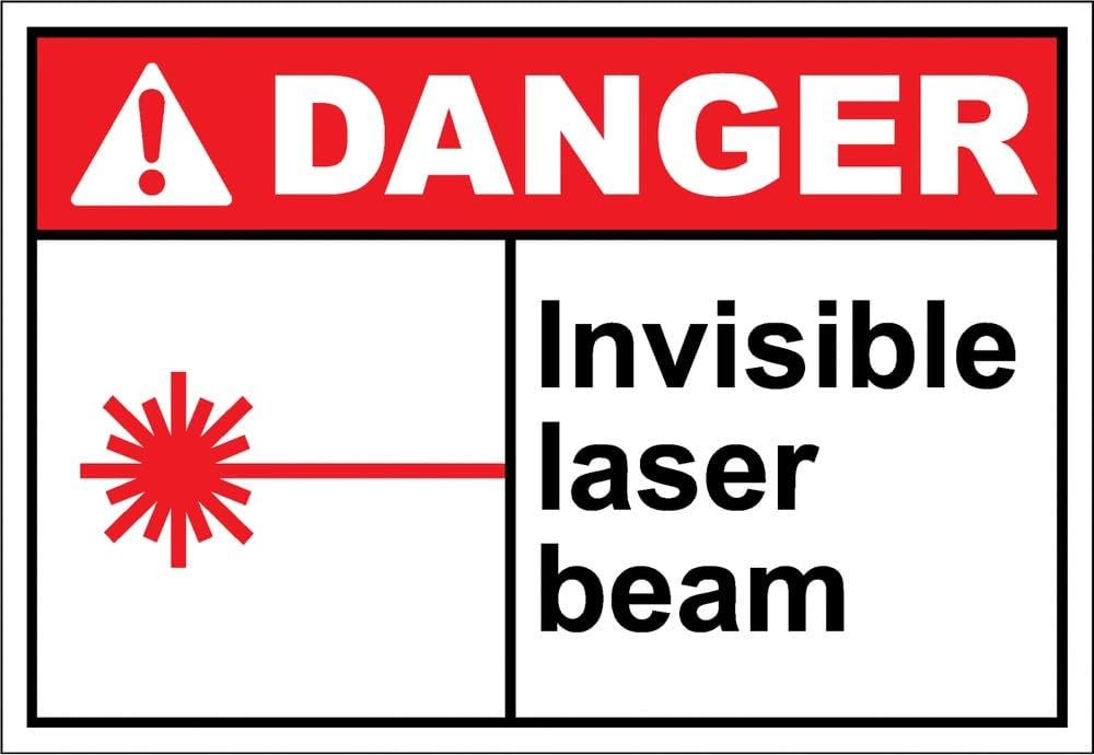 laser warning sticker