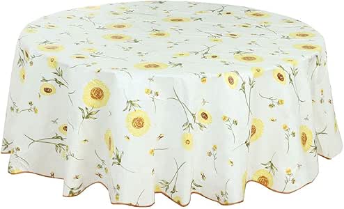 Sourcingmap – Mantel de plástico PVC para mesas redondas de 60 pulgadas