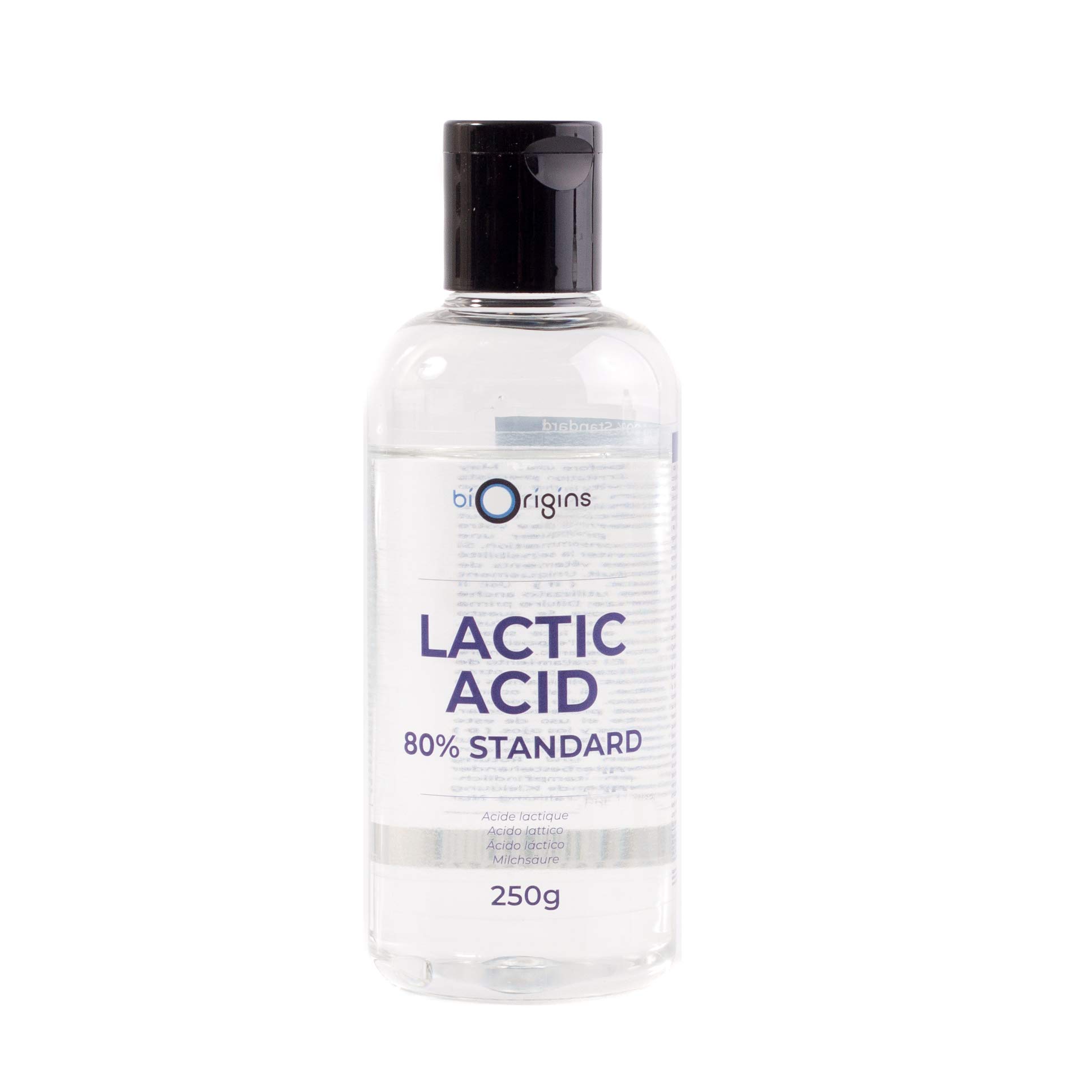 Mystic Moments | Lactic Acid 80% Standard | AHA Alpha Hydroxy Acid | Cosmetic Grade Liquid Exfoliant | Skin Peel & pH Adjuster | Dilute Before Use | INCI: Lactic Acid | 250g