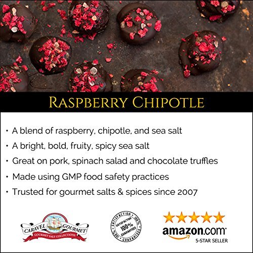 Raspberry Chipotle Sea Salt 2-pack - All-Natural Sea Salt Infused with Raspberry & Chipotle Peppers - Bold, Fruity, Spicy - No Gluten, No MSG, Non-GMO - Stackable Jars (8 total oz.) - Thumbnail 4