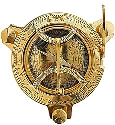 A S Handicrafts 3" Sundial Compass - Solid Brass