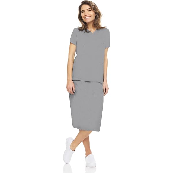 Amazon.com: Scrubs Dress for Women - Button Front Nursing Workwear - Casual  Housekeeping Dresses with Pockets Black: Clothing, Shoes & Jewelry