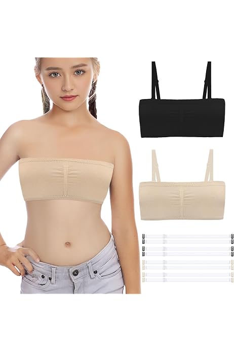 Soutien-gorge De Danse Dos Transparent IMuchic - Sans Armature, Bretelles Réglables, Pour Fille