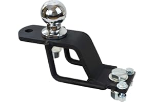 REDTEE 3-Way ATV/UTV Hitch Adapter with 2-Inch Ball, 3500 lbs Capacity - 3-Inch Rise Lawn Mower Hitch, 3-in-1 Mounting Options, No Swivel, Heavy Duty