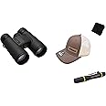 NIKON Monarch M5 10x42 Binocular & Brown Hat & Lens Pen & Gritr Microfibre