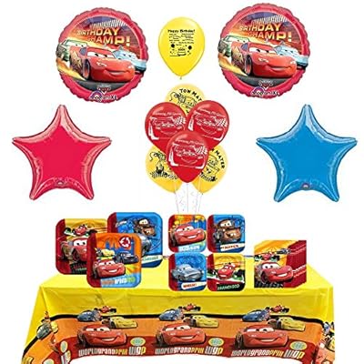 Disney Cars Party Supplies and Balloon Bundle
