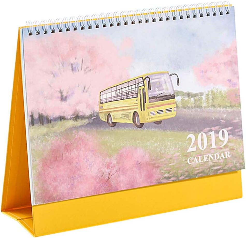 2019 Desk Calendar Flip-on Table Planner Home Office Decoration
