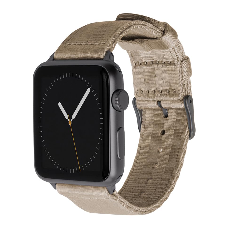Archer Watch Straps - Seat Belt Nylon Straps for Apple Watch (Khaki, Space Gray, 40/41/42mm)
