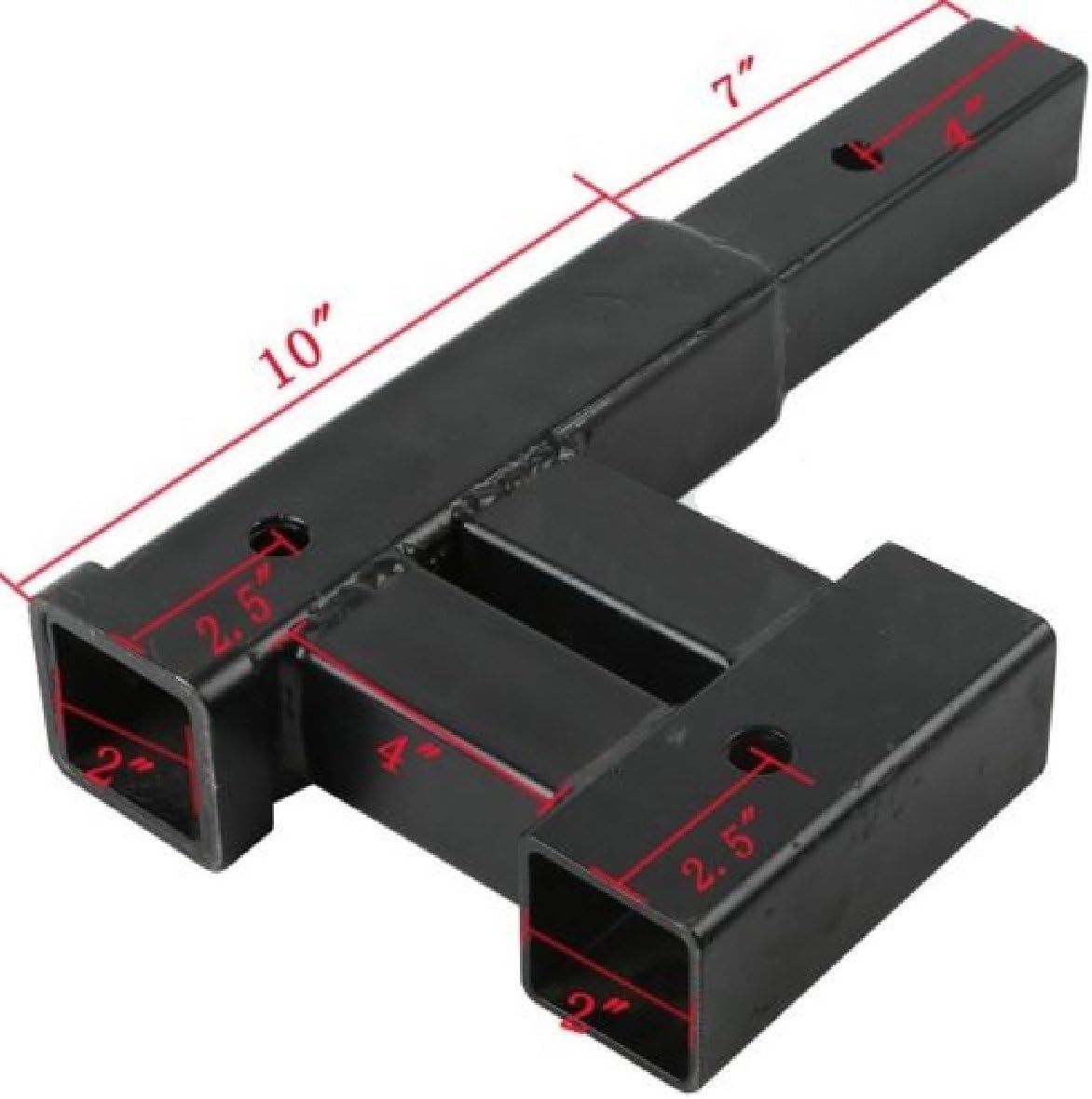 Onemoto 4000 LB Dual 2" Trailer Hitch Receiver Rise-Drop Adapter Extender Extension Tow