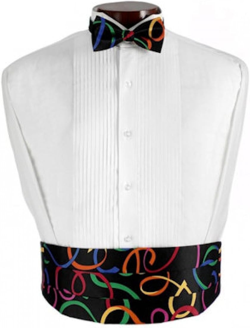 Mardi Gras Serpentine Tuxedo Cummerbund and Bow Tie Set