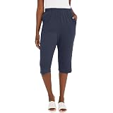 Plus Size Cuffed-Bottom Capri at Amazon 