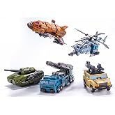 Deformation Toys Combiner Set 5 in 1 Small Scale Action Figure Model | Highly Movable Deformable Anime Combination Robot Gift for Adults Boys