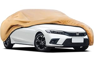 JURMON Heavy Duty Outdoor Car Cover Custom Fit for Civic, Windproof All Weather Waterproof Sun Rain UV Dust Snow Protection Outdoor Car Covers