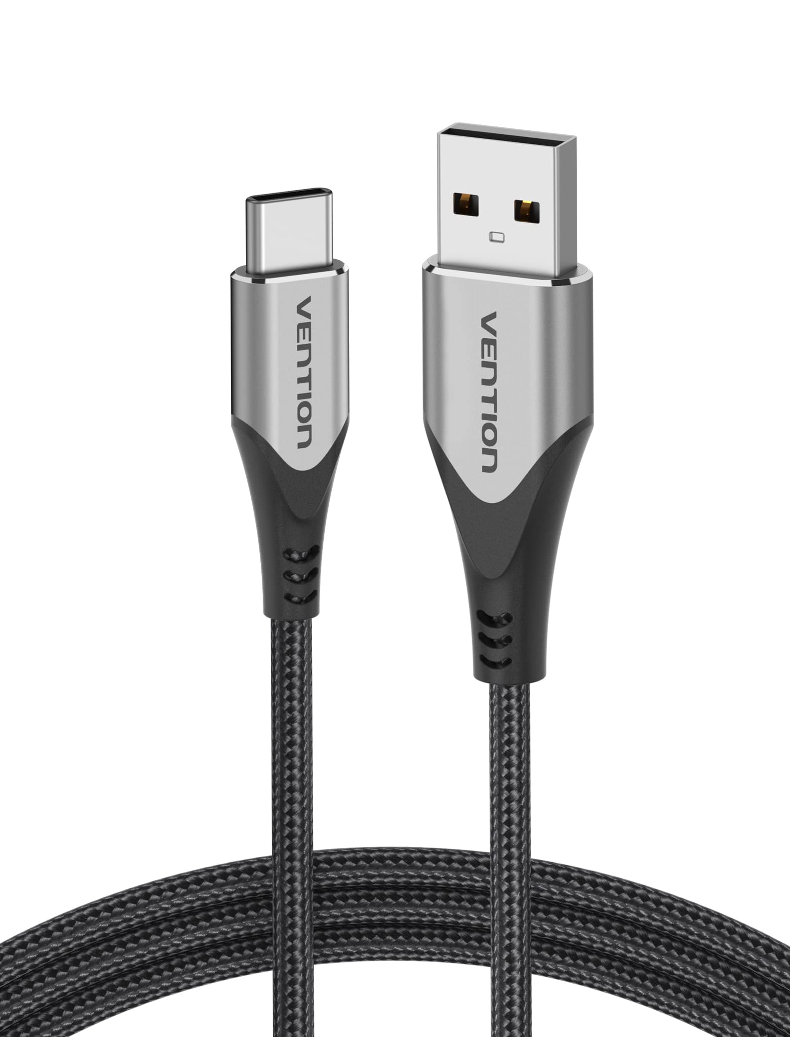 VENTION USB C Charger Cable 2M 60W, Nylon Braided USB C Fast Charging Cable Compatible with PS5 Controller, Xbox Controller, Kindle Paperwhite Fire Tablets, iPhone 16/15, Google Pixel 9/8/7