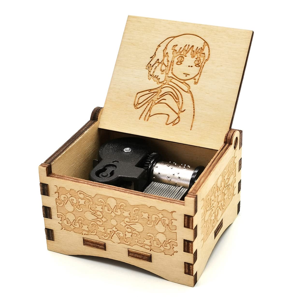 Micteney Spirited music box away,Spirited merchandise Gifts,Wooden Clockwork Driven,Play the tune Always With Me (Spiraway)