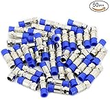 Pasow 50 Pcs Rg6 F Connector Adapter Plug Coax Compression Satellite Cable Coaxial Tv Fitting