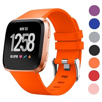 Spessn Fitbit Versa Correa, correa de reloj de silicona ...