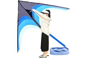Kaiciuss Delta Kite for Kids & Adults Easy to Fly Large, The Easiest Single Line Beach Kite, it Comes with 300ft String Kite Handle
