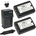 Wasabi Power Battery (2-Pack) and Charger for Panasonic VW-VBY100 and Panasonic HC-V110, HC-V130, HC-V201