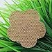 OZXCHIXU 12pcs Burlap Lace Flower with Pearl Natural Color Rustic Wedding Paty Decoration and Crafts DIY