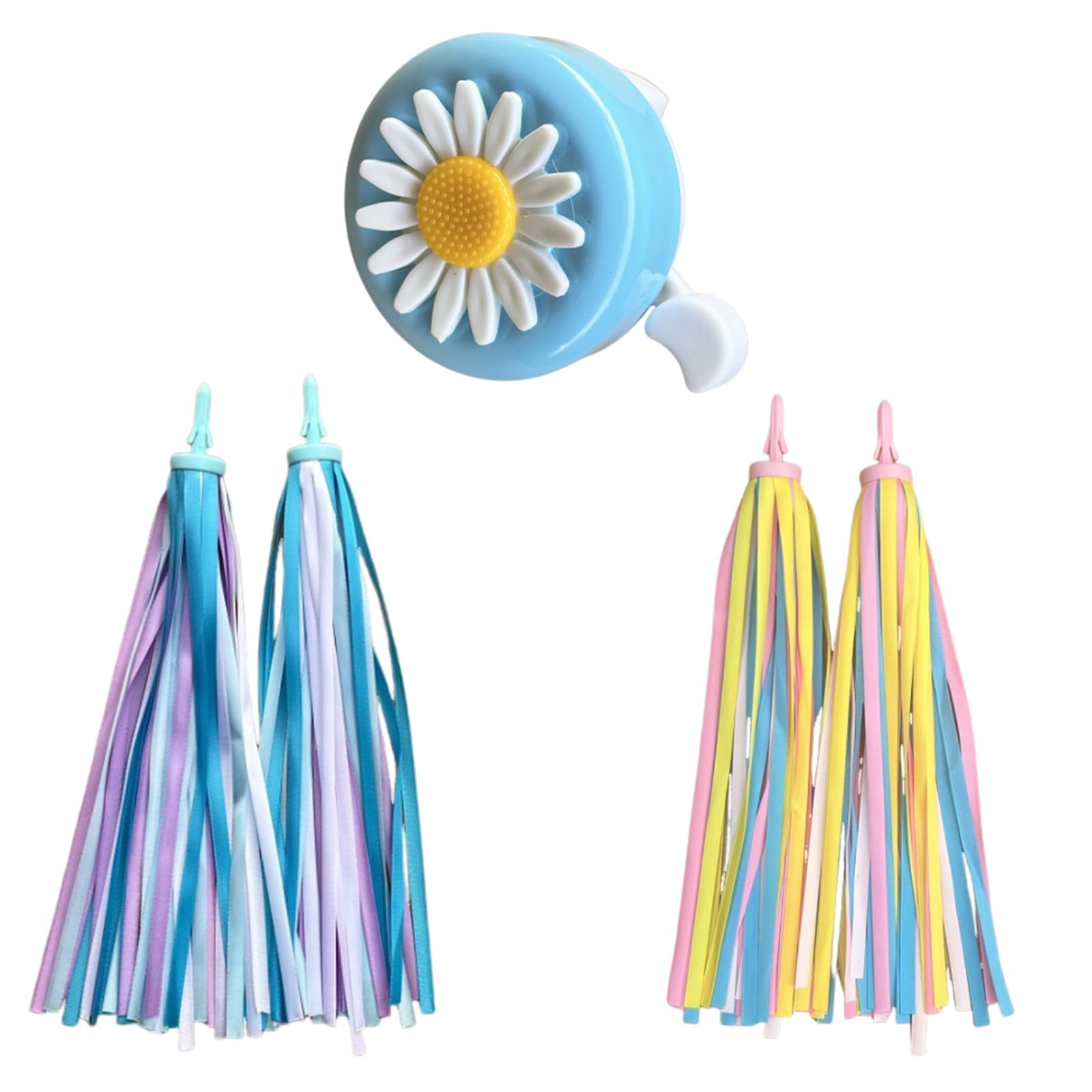 Acpetdr 1 Pack Kids Bike Bell and 2 Pack Kids Bike Streamers for Children's Bike Accessories