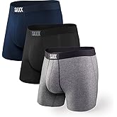 SAXX Underwear Co. Men's Underwear with Pouch Vibe Super Soft Boxer Brief 3Pk