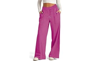 Girls Wide Leg Sweatpants Jogger High Waist Solid Casual Drawstring Elastic Baggy Pants Casual Gym Workout Pants