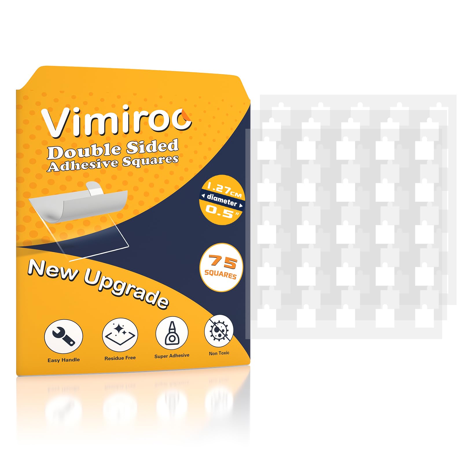 Photo 1 of 0.5'' Double Sided Adhesive Dots, 75Pcs Clear Adhesive Mounting Putty, Waterproof No Residue Adhesive Putty, Sticky Putty for Wall Hanging, Crafts, Posters Festival Decoration Museum