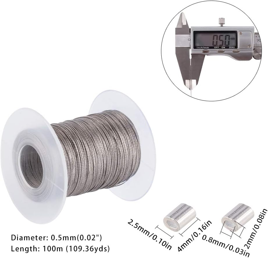 PH PandaHall 100m 0.5mm Heavy Duty Picture Hanging Wire - Image 3