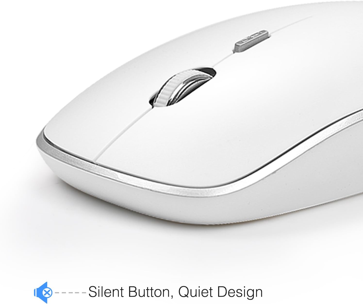 Wireless Keyboard and Mouse,JOYACCESS USB Slim Wireless Keyboard Mouse with Numeric Keypad Compatible with iMac Mac PC Laptop Tablet Computer Windows (Silver White): Computers & Accessories