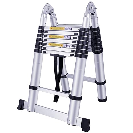 LARS360 Teleskopleiter Multifunktionsleiter Ausziehleiter Anlegeleiter Mehrzweckleitern Hochwertigem aluminium Leiter (5m, Kl
