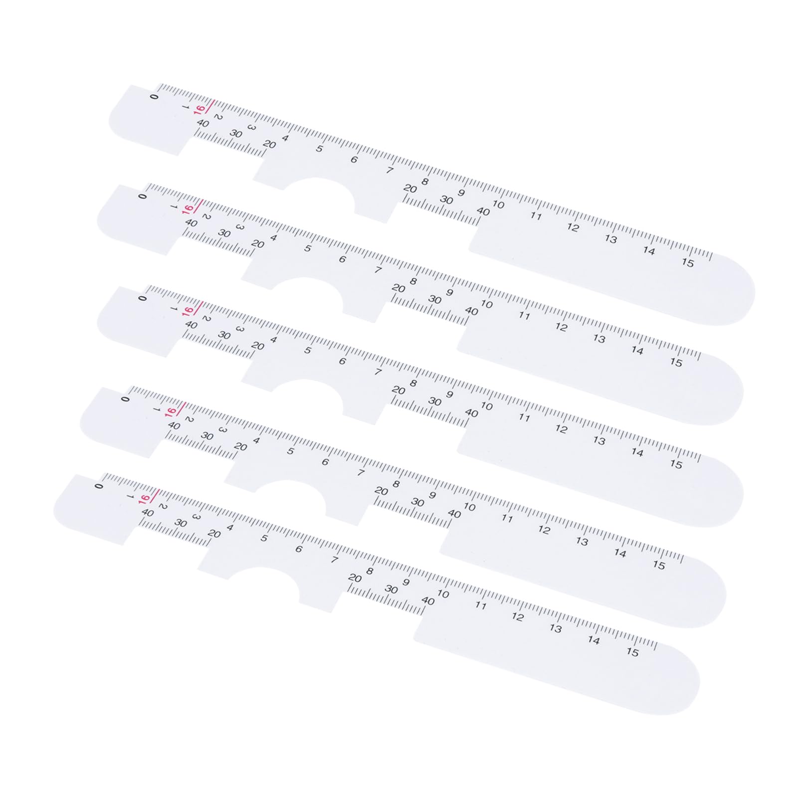Healifty 10Pcs Pupillary Distance Ruler - Professional Optical PD Ruler for Precise Eye Measurement | Clear Optometry Tool & Dispensing Device for Glasses | Durable Plastic Scale for Home & Clinic Use