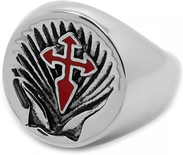Bobijoo Jewelry Cross Signet Ring Santiago De Compostela Coquille Steel 316 Silver Amazon De Jewellery