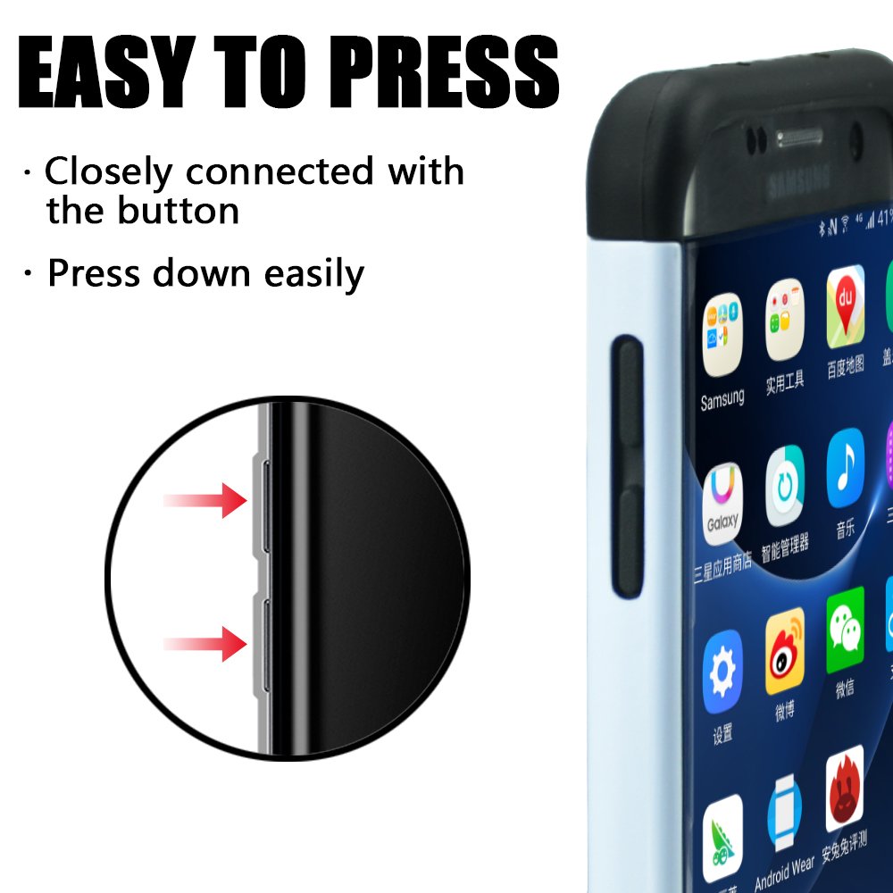 Galaxy S7 Case, MagicSky [Shock Absorption] Studded Rhinestone Bling Hybrid Dual Layer Armor Defender Protective Case Cover for Samsung Galaxy S7 (Flower)