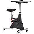 FLEXISPOT V9 3-IN-1 Exercise Bike, All-in-one Under Desk Bike with Pedal Exerciser, Indoor Cycling Bike with Adjustable Resistance/LCD Display/Seat/Desktop 350LBS Heavy Duty, Stationary Bike for Home