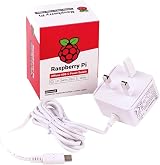 Raspberry Pi 4 USB-C Power Supply UK Plug White 5.1V 3A Official