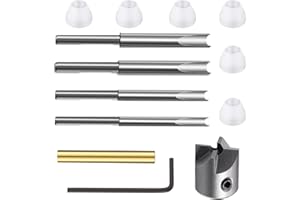 kingsea Woodworking Pen Barrel Trimmer Kit, Trimming System with Carbon Steel Cutter Shafts, Mill Trimmer Set, 7mm, 8mm, 10mm