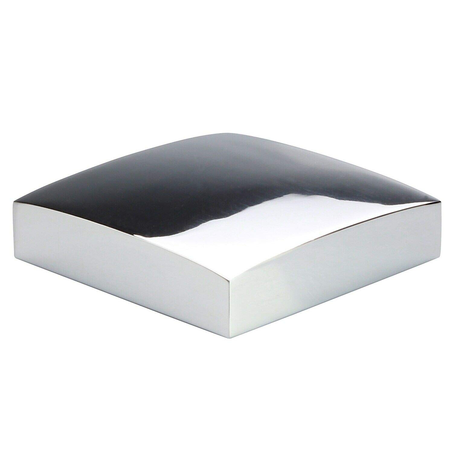 Jackson Woodturners Chrome Flat Newel Cap – 90mm Stair Post Cap – Forge Range Modern Staircase Accessory