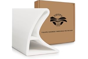 YISUIPU 2'' High Shower Threshold Water Dam Collapsible Shower Water Splash Guard for Shower Water Blocker for Wet and Dry Separation Bathroom and Kitchen (80 IN)