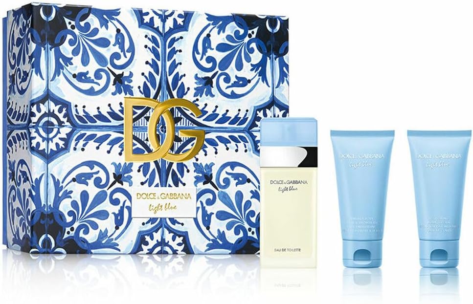 Dolce & Gabbana Women's Perfume Gift Set Eau de Toilette Body Cream Shower Gel