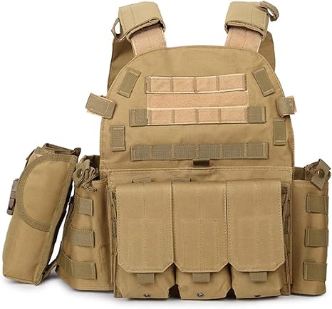 Amazon タクティカルベスト アーマーベスト Csゲームベスト カウンターストライク Fpsゲームベスト 陸軍ファンベスト Csゲームベスト Molle対応 ポーチ付属 カーキ タクティカルベスト 通販