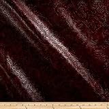 Plastex Fabrics Faux Leather Textured Western, Wine