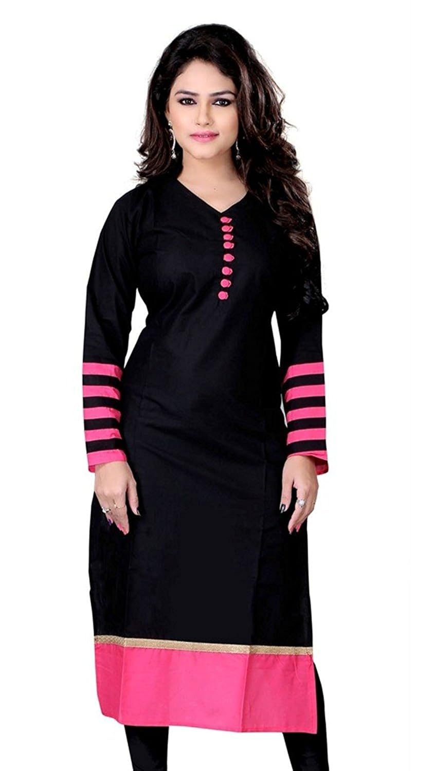 pramukh fashion women's cotton semi-stiched kurti