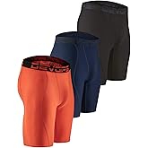 DEVOPS 3 or 5 Pack Compression Shorts Men Spandex Sport Shorts Athletic Workout Running Performance Baselayer Underwear